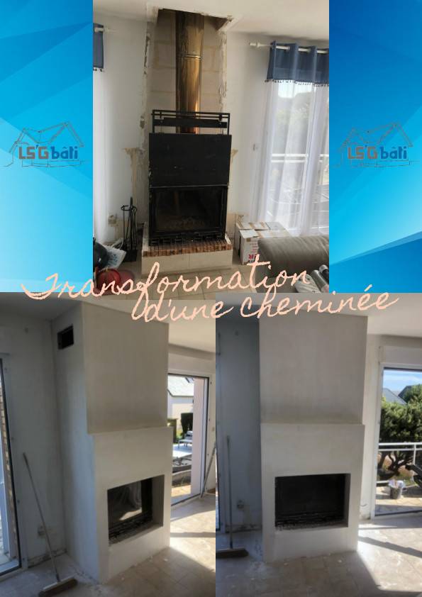 modernisation d'une cheminée bois