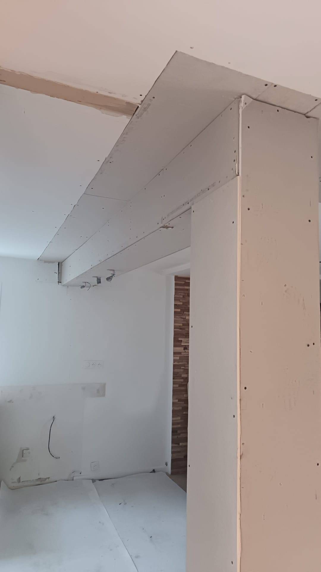 Habillage d'un fer en placo montivilliers